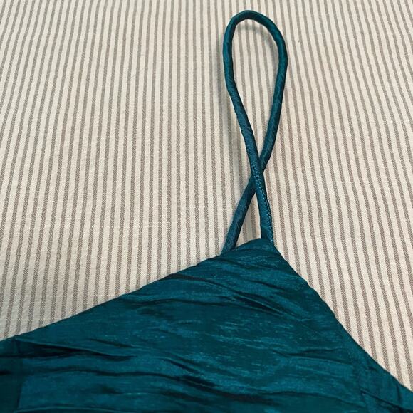 NWT Alex Evening Fitted Satin Ruched Crinkle Mini Dress size 12 - Picture 12 of 12